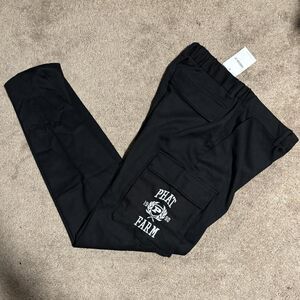 NWT Phat Farm x Forever 21 Black Cargo Pants 1992 Embroidered Logo Size Small